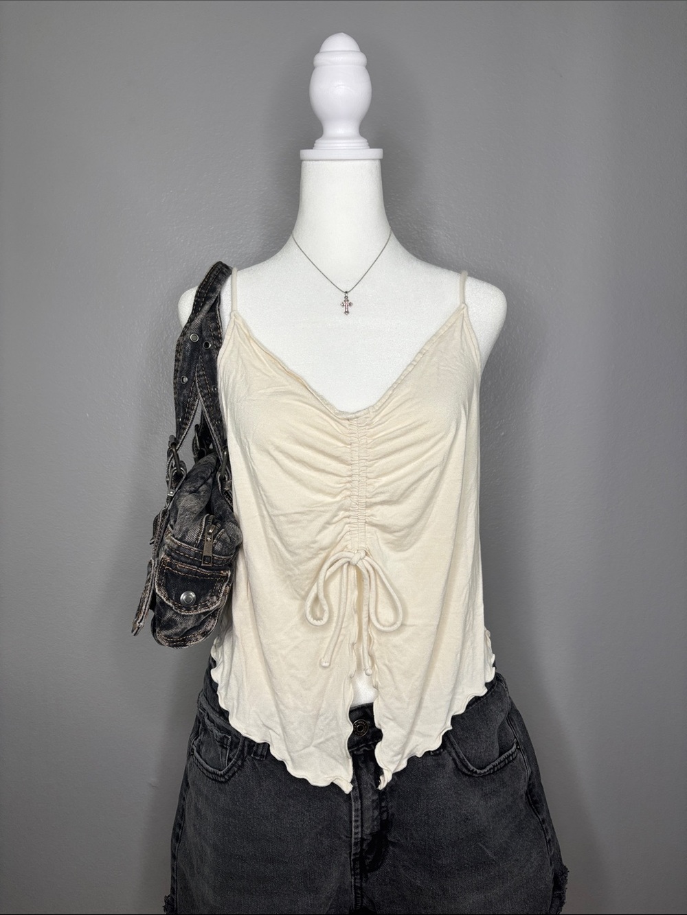 H&M Ruched Drawstring Cami Tank Top ‼️LISTING IS FOR TANK TOP ONLY‼️